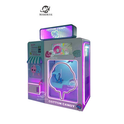 High Profit Candy Cotton Vending Machine Commercial Automatic Intelligent Colorful Sugar Making Machine Cotton Candy Mac