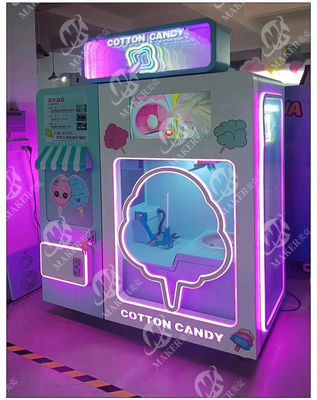 High Profit Candy Cotton Vending Machine Commercial Automatic Intelligent Colorful Sugar Making Machine Cotton Candy Mac